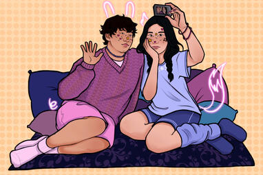 chaerbin sleepover